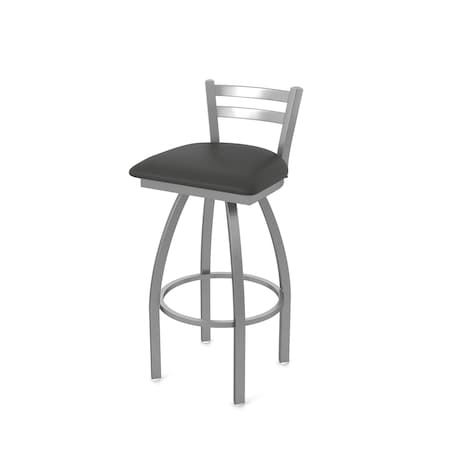 OD411 Jackie Low Back Stainless Steel 25 Swivel Outdoor Counter Stool With Breeze Graphite Seat